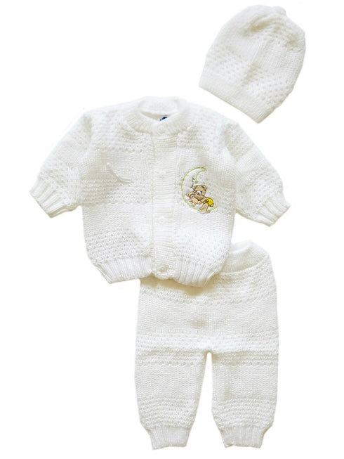 Unisex Baby Multi Color Crochet Hat Sweater Pant 3 Pc Set Newborn - SophiasStyle.com