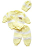 Unisex Baby Multi Color Crochet Hat Sweater Pant 3 Pc Set Newborn - SophiasStyle.com