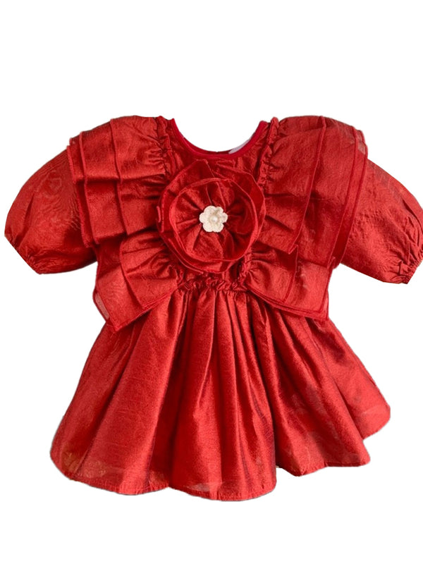 Ooh La La Couture Baby Girls Ruby Maelie Ruffle Skirted Bodysuit 0-24M - SophiasStyle.com