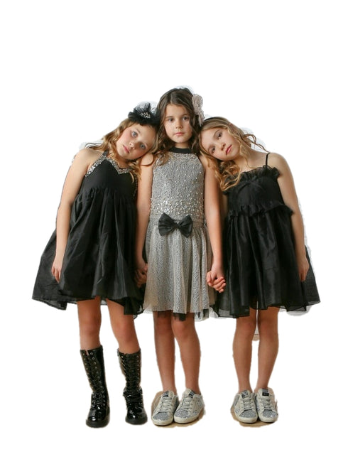 Ooh La La Couture Girls Black Evaleen Stone Halter Dress, 12M-14 - SophiasStyle.com