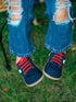 Mooshu Trainers Little Boys Navy Blue Squeaky Bailey Ankle Boots 5-9 Toddler - SophiasStyle.com