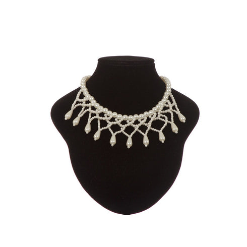 Cinderella Couture Elegant Tear Drop Pearl Necklace - SophiasStyle.com