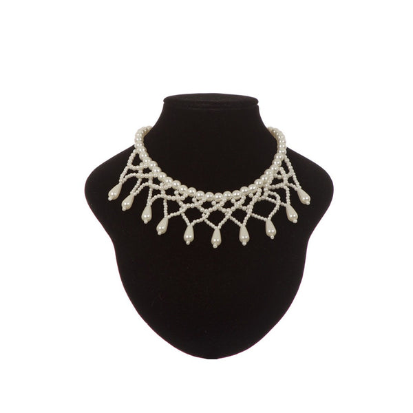 Cinderella Couture Elegant Tear Drop Pearl Necklace - SophiasStyle.com