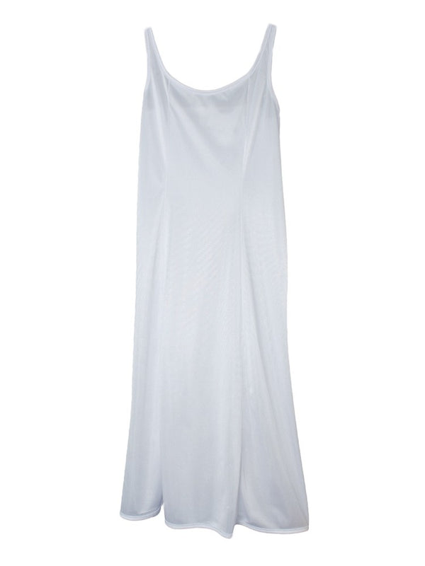 Girls White Simple Princess Style Cocktail Length Nylon Slip 4-16 - SophiasStyle.com