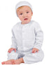 Little Things Mean A Lot Baby Boys White Aiden Christening Outfit Newborn-12M - SophiasStyle.com