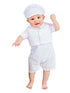 Baby Boys White Romper Vest Hat 3 Pcs Cotton Christening Outfit 3-24M - SophiasStyle.com