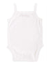 Little Things Mean A Lot Baby Girls White Bamboo Camisole Bodysuit 3-24M - SophiasStyle.com