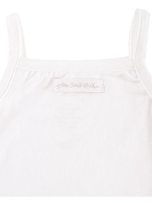 Little Things Mean A Lot Baby Girls White Bamboo Camisole Bodysuit 3-24M - SophiasStyle.com