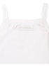 Little Things Mean A Lot Baby Girls White Bamboo Camisole Bodysuit 3-24M - SophiasStyle.com
