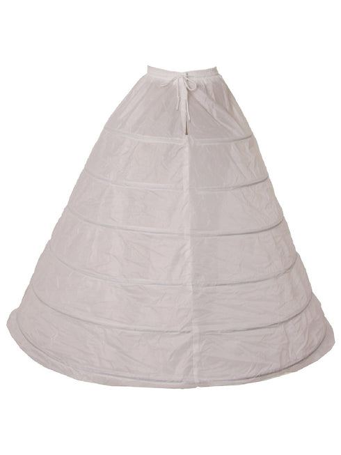 Cinderella Couture Girls White 6 Loops 42 Inches Extra Long Petticoat One Size - SophiasStyle.com
