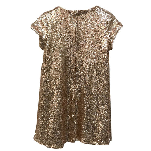 Big Girls Blush Pink Sparkle Sequin Katy Short Sleeve Shift Party Dress 8-12 - SophiasStyle.com
