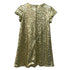 Little Girls Gold Sparkle Sequin Katy Short Sleeve Shift Party Dress 2-6 - SophiasStyle.com
