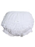 Baby Girls White Embroidered Eyelet Edging Elastic Diaper Cover Bloomer 3-24M - SophiasStyle.com