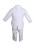 Baby Boys White 5 Pcs Shirt Jacket Pants Bow Tie Cummerbund Tuxedo Set 0-24M - SophiasStyle.com