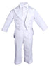 Baby Boys White 5 Pcs Shirt Jacket Pants Bow Tie Cummerbund Tuxedo Set 0-24M - SophiasStyle.com