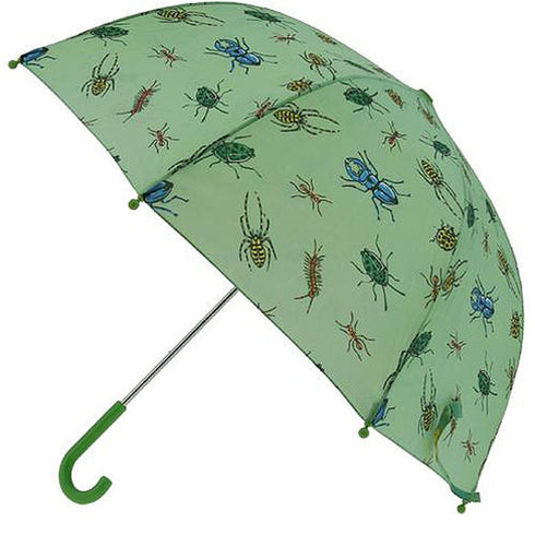 Pluie Pluie Raingear Green Bug Kids Umbrella - SophiasStyle.com
