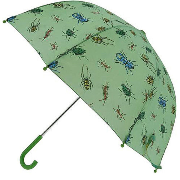 Pluie Pluie Raingear Green Bug Kids Umbrella - SophiasStyle.com
