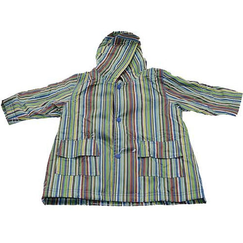 Pluie Pluie Girls Outerwear Blue Stripe Print Unlined Raincoat 12M-8 - SophiasStyle.com