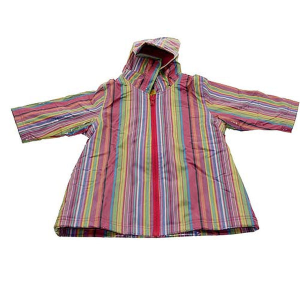 Pluie Pluie Girls Outerwear Pink Stripe Print Unlined Raincoat 12M-8 - SophiasStyle.com