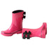 Pluie Pluie Girls Fuchsia Black Double Bow Rain Boots 5-10 Toddler - SophiasStyle.com