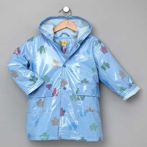 Pluie Pluie Boys Outerwear Blue Robot Print Lined Raincoat 12M-8 - SophiasStyle.com