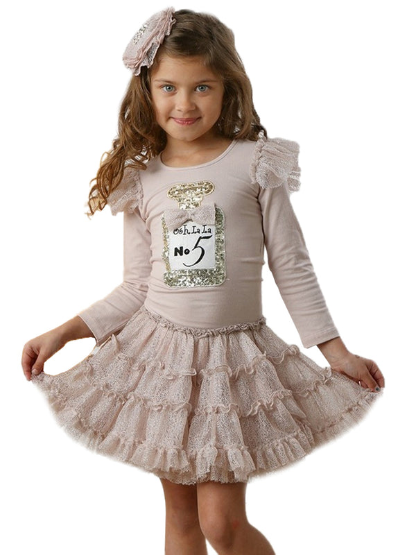 Ooh La La Couture Girls Blush Glitter Perfume Birthday Tutu Dress, 12M-14 - SophiasStyle.com