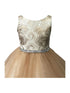 Petite Adele Girls Floral Jacquard Tulle High Low Hem Christmas Dress 2T-12 - SophiasStyle.com