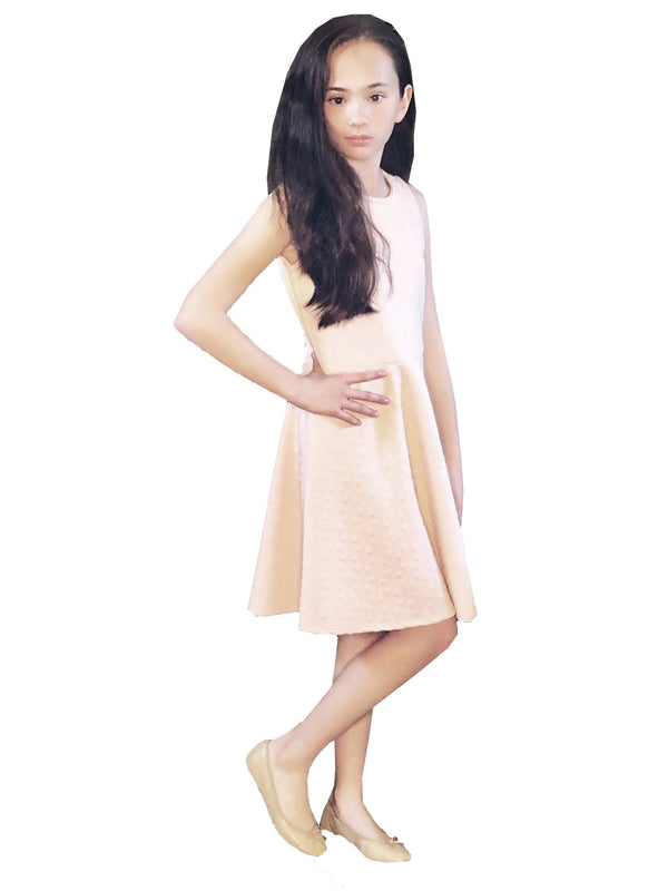 Petite Adele Big Girls Jacquard Knit Junior Bridesmaid Tween Dress 8-16 - SophiasStyle.com