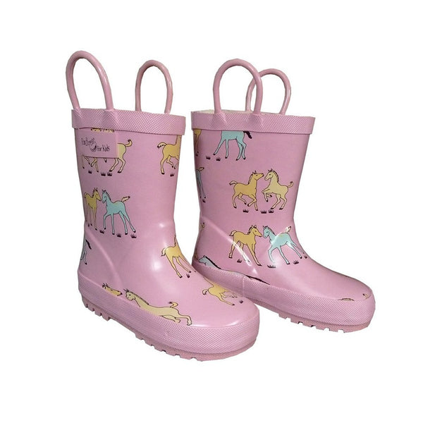 Pink Pony Toddler Girls Rain Boots 5-10 - SophiasStyle.com
