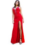 Bliss Sparkle Embellishments Deep Slit Long Dress for Women, Sizes XS-3XL - SophiasStyle.com