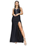 Bliss Sparkle Embellishments Deep Slit Long Dress for Women, Sizes XS-3XL - SophiasStyle.com