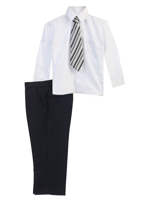 Gioberti Big Boy's 3 Piece Dress Shirt Tie Pants Formal Outfit, Sizes 8-18 - SophiasStyle.com