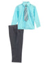 Gioberti Big Boy's 3 Piece Dress Shirt Tie Pants Formal Outfit, Sizes 8-18 - SophiasStyle.com