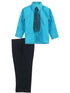 Gioberti Little Boy's 3 Piece Dress Shirt Tie Pants Formal Outfit, Sizes 2T-7 - SophiasStyle.com
