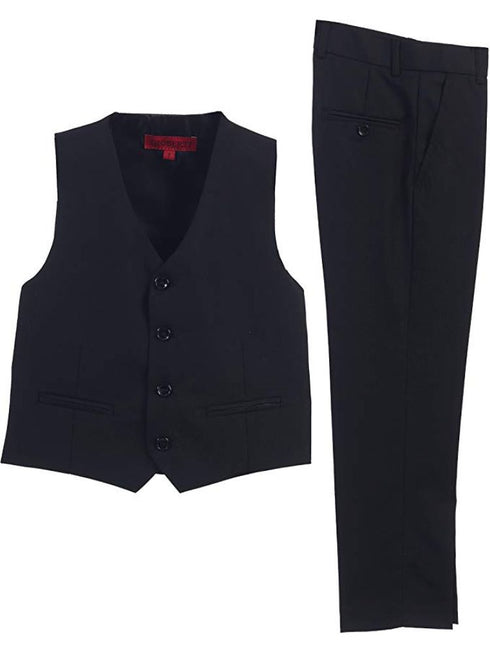 Gioberti Boy's 2 Piece Set Vest Flat Front Dress Pants Outfit, Sizes 2T-20 - SophiasStyle.com