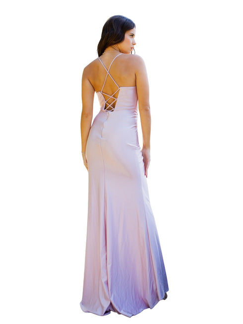 Bliss Stretch Gown for Women with Adjustable Corset Back and Draped Neckline, Sizes XS-3XL - SophiasStyle.com