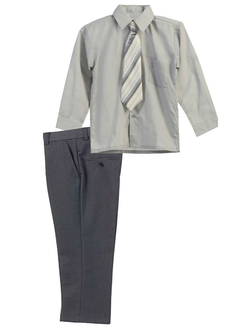 Gioberti Big Boy's 3 Piece Dress Shirt Tie Pants Formal Outfit, Sizes 8-18 - SophiasStyle.com