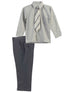 Gioberti Little Boy's 3 Piece Dress Shirt Tie Pants Formal Outfit, Sizes 2T-7 - SophiasStyle.com