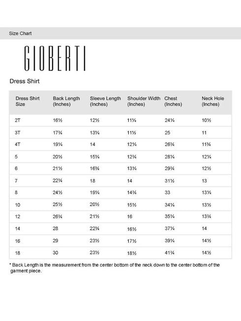 Gioberti Boy's Long Sleeve Oxford Button Down Dress Shirt, Sizes 2T-18 - SophiasStyle.com