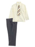 Gioberti Little Boy's 3 Piece Dress Shirt Tie Pants Formal Outfit, Sizes 2T-7 - SophiasStyle.com