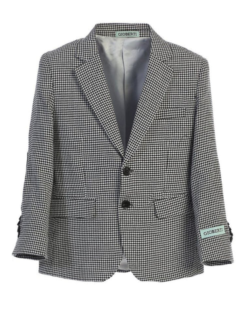 Gioberti Boy's Sport Coat Houndstooth Blazer Jacket, Sizes 2T-20 - SophiasStyle.com