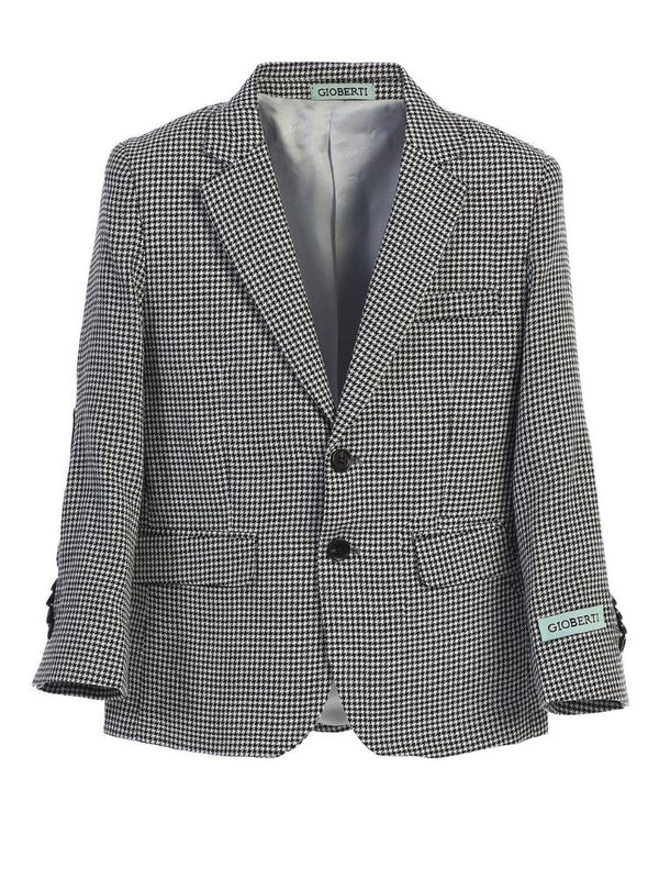 Gioberti Boy's Sport Coat Houndstooth Blazer Jacket, Sizes 2T-20 - SophiasStyle.com