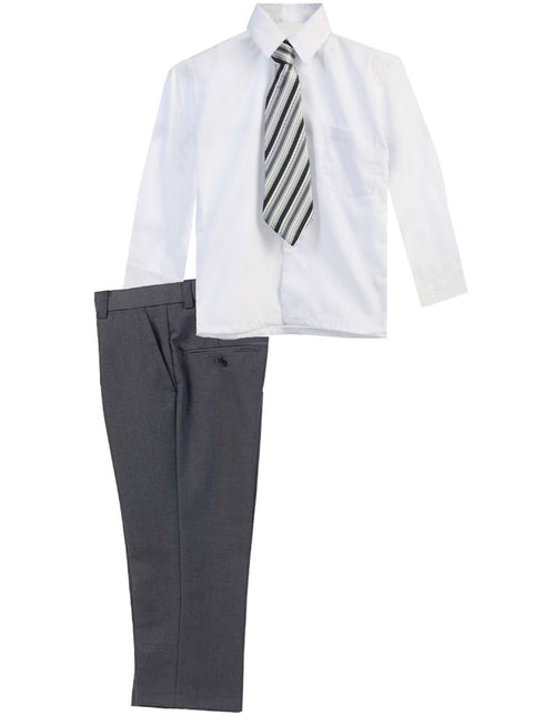 Gioberti Big Boy's 3 Piece Dress Shirt Tie Pants Formal Outfit, Sizes 8-18 - SophiasStyle.com