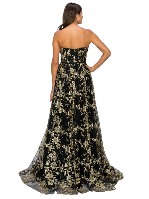 Bliss Glitter Off Shoulder Dress for Women with Sweetheart Corset Bodice and Sequin Beaded Waistline, Sizes XS-3XL - SophiasStyle.com