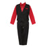 Baby Boys Black Red Shirt Vest Pants Neck Tie Pocket Hanky 5 pcs Suit 3-24M - SophiasStyle.com