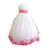 Big Girls Ivory Blush Pink Petals Satin Tulle 3 Layer Flower Girl Dress 8-14 - SophiasStyle.com