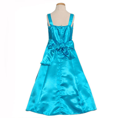 Rain Kids Blue Sleeveless Rhinestone Pageant Dress Little Girls 2T-14 - SophiasStyle.com