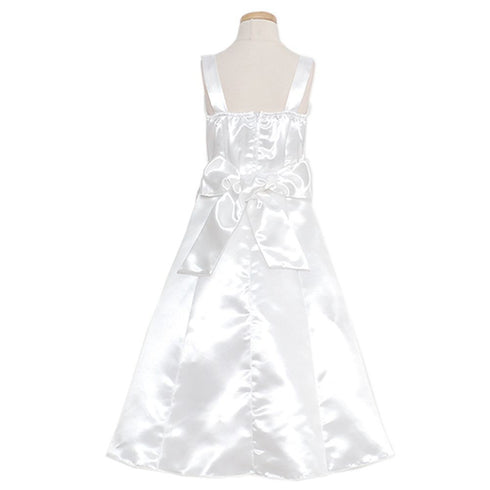 Rain Kids White Sleeveless Rhinestone Pageant Dress Little Girl 2T-14 - SophiasStyle.com
