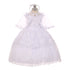 Rainkids Baby Girls White Organza Sequins Hi-Low Sheer Cape Baptism Dress 6-12M - SophiasStyle.com