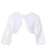 Rain Kids White Faux Pearl Button Shrug Bolero Baby Girls 6M-3T - SophiasStyle.com